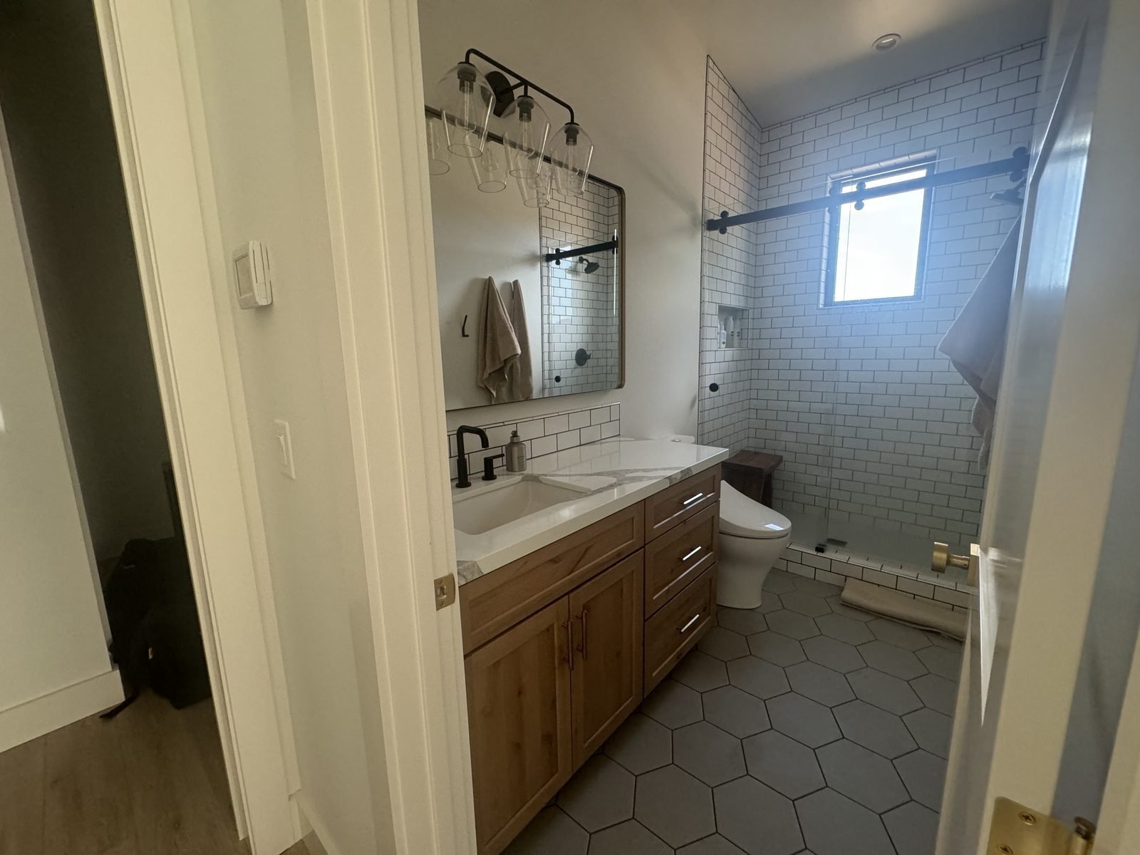 Spa bathroom freestanding soaking tub Lake Tahoe Nevada